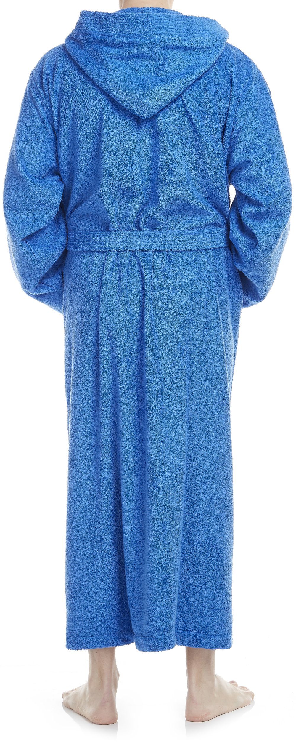 Arus Herrenbademantel mit Kapuze, 100% Baumwolle, extra lang, für Spa & Zuh günstig online kaufen