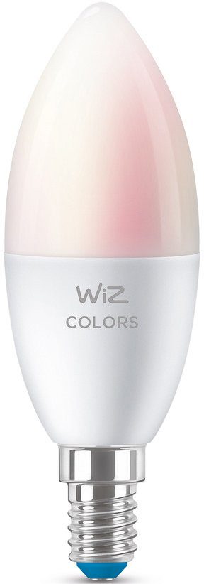 WiZ St., Beleuchtung matt smarte mit Lampen White E14 Einzelpack, Sie Wiz Kreieren LED Tunable 1 Farbwechsler, White&Color E14, 40W Kerzenform LED-Leuchtmittel Tunable