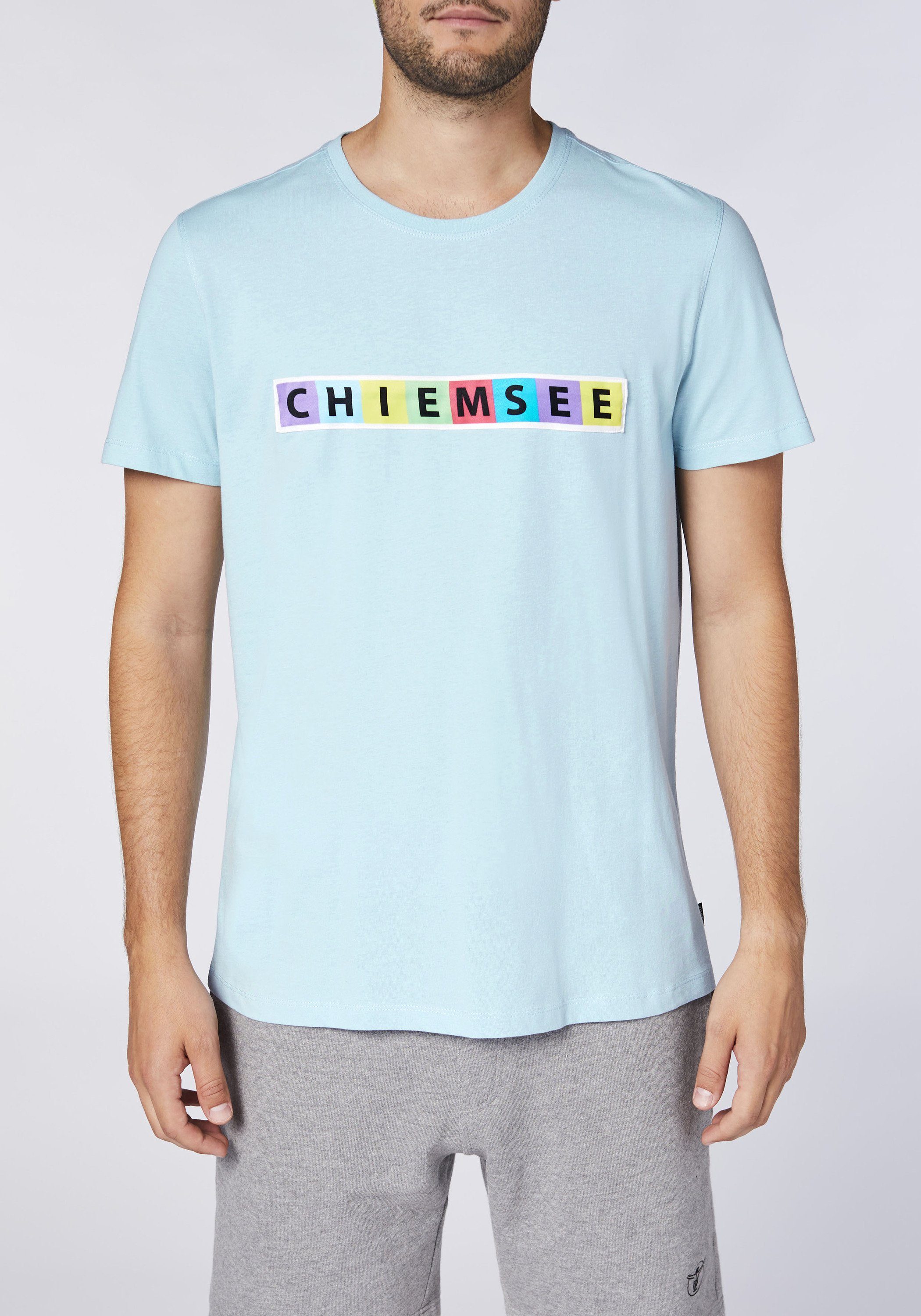 Chiemsee T-Shirt Multicolour-Logo Blue Print-Shirt mit Sky