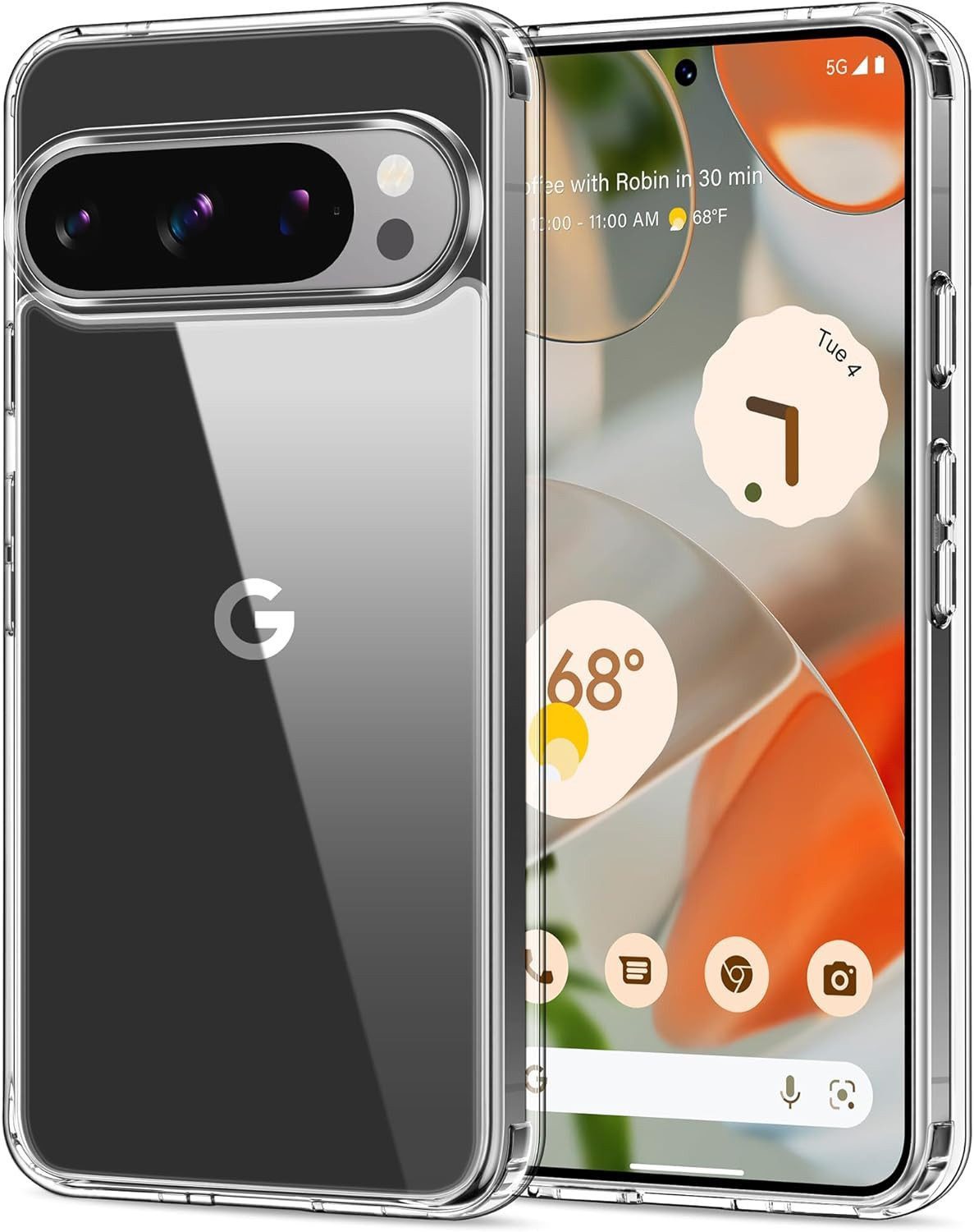 Baker Handyhülle Google Pixel 6 6a 6 Pro 7 7a 7 Pro 8 8a 8 Pro 9 9a 9 Pro 10 10 Pro, Transparent Schutzhülle Silikon mit Stoßfest Schutzecken