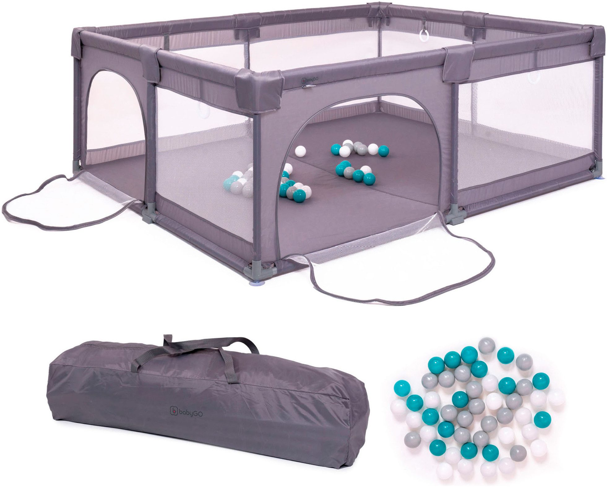 BabyGo Laufgitter Playpark, inklusive 48 Spielbälle günstig online kaufen