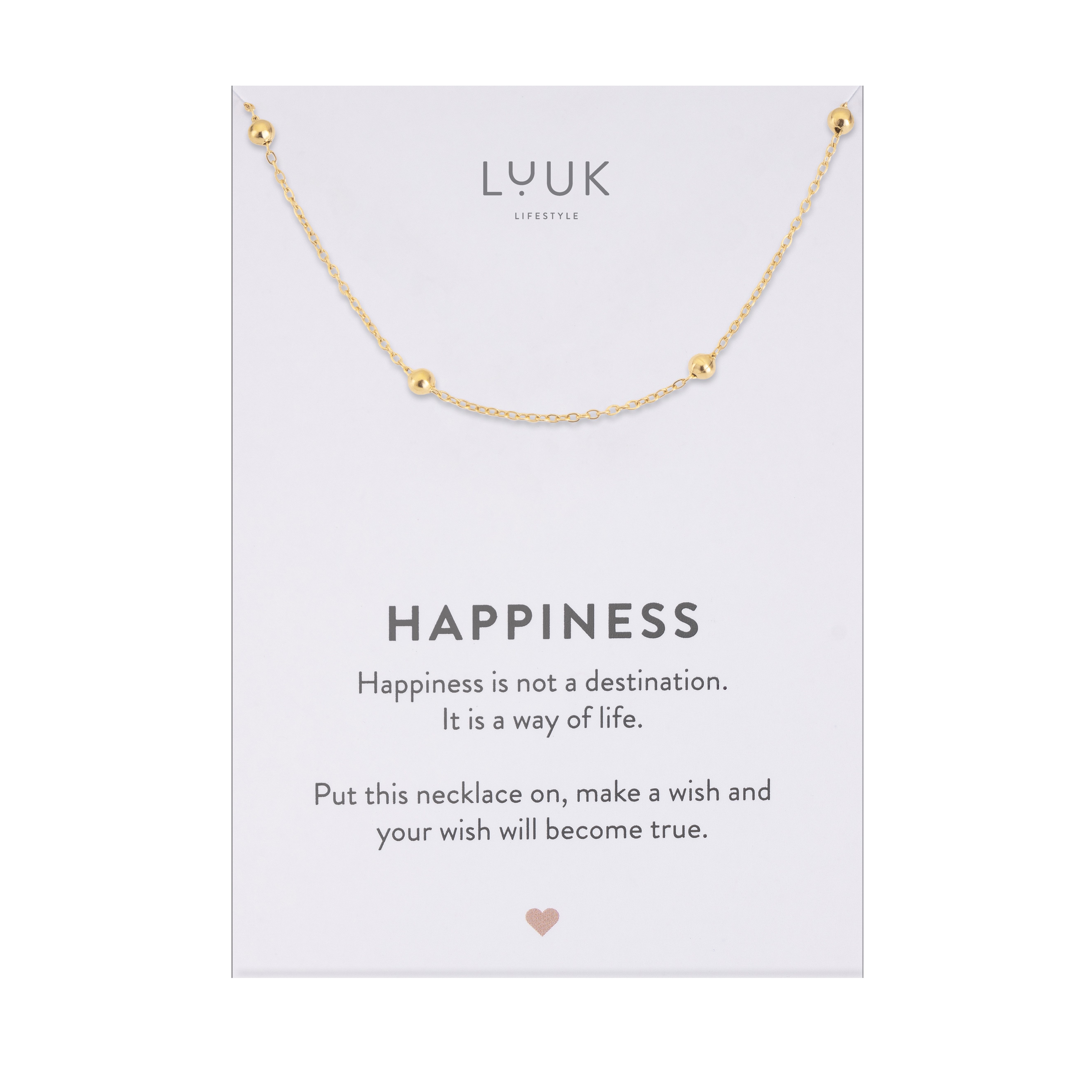 LUUK LIFESTYLE Kette mit Anhänger Kleine Kugeln, Halskette mit Kügelchen