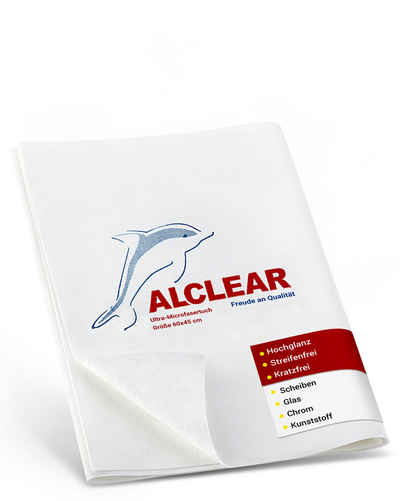 ALCLEAR 950002 Ultra-Microfaser Fenstertuch streifenfrei 60x45 cm Mikrofasertuch (70% Polyester, 30% Polyamid, 45x60 cm)