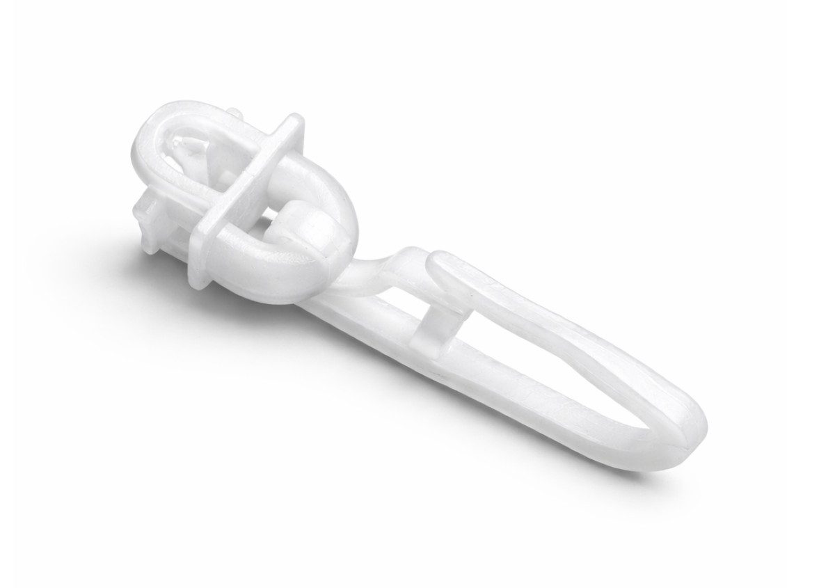 rewagi Klick-Gleiter Klick-Gardinengleiter mit Faltenhaken, Gardinen, Vorhänge, Seitenschals, Innenlaufsysteme, Gardinenschiene, Gardinenleiste, Gardinenstange, (Set 20 / 100 Stück, Laufnut / Spurbreite 4 / 6 - 6,5mm)