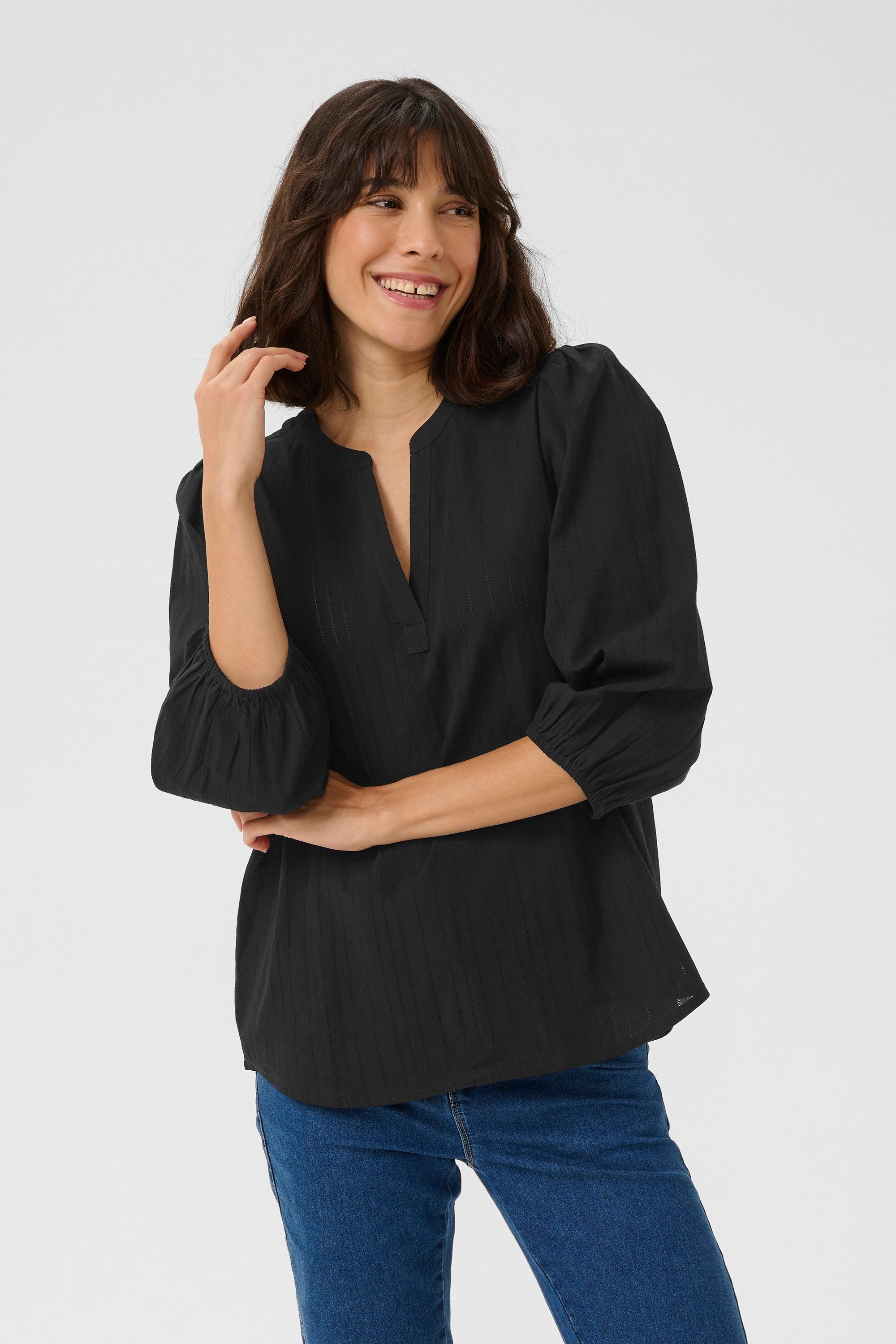 Langarmbluse Langarm-Bluse KAjollia