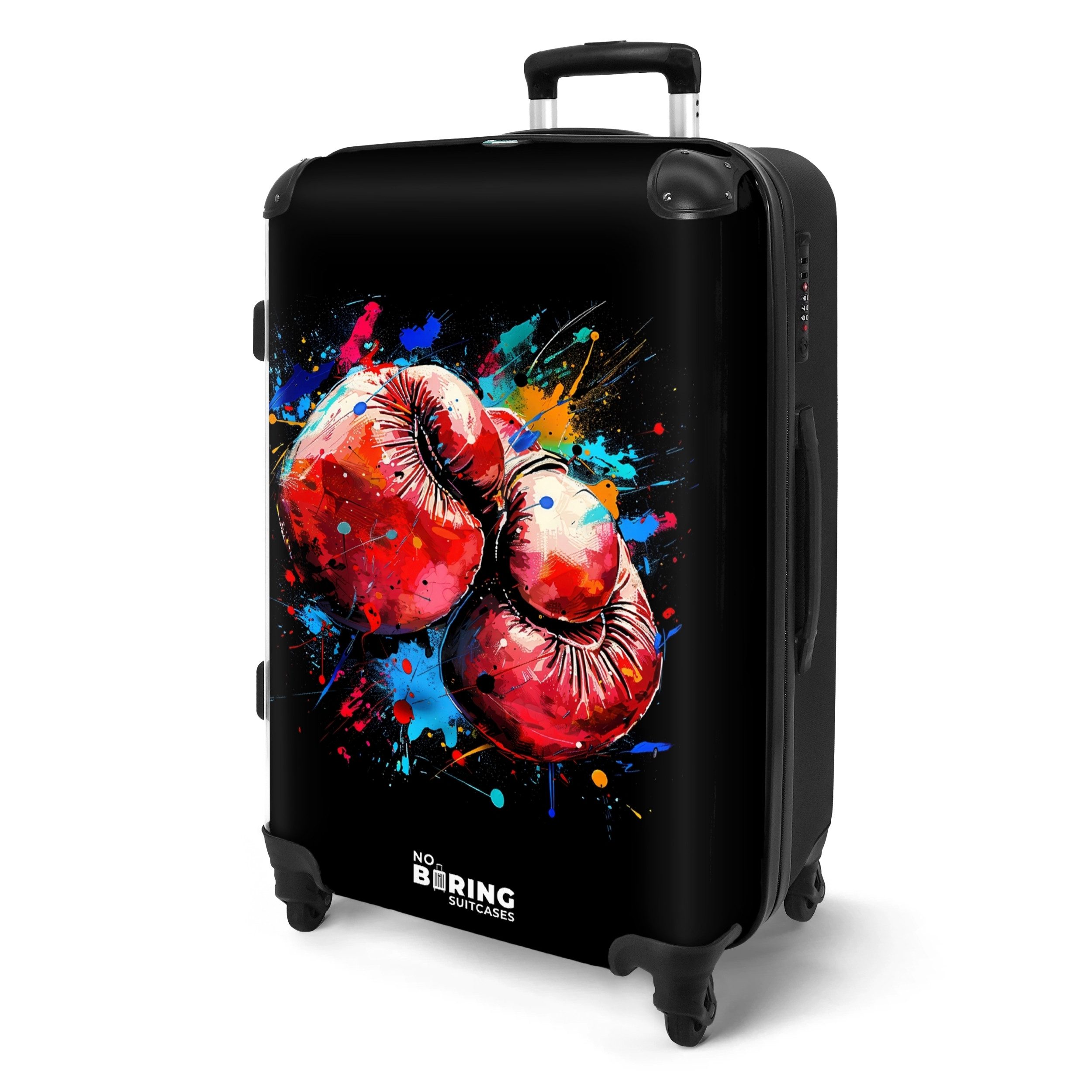 NoBoringSuitcases.com© Hartschalen-Trolley Rote Boxhandschuhe mit Farbe günstig online kaufen