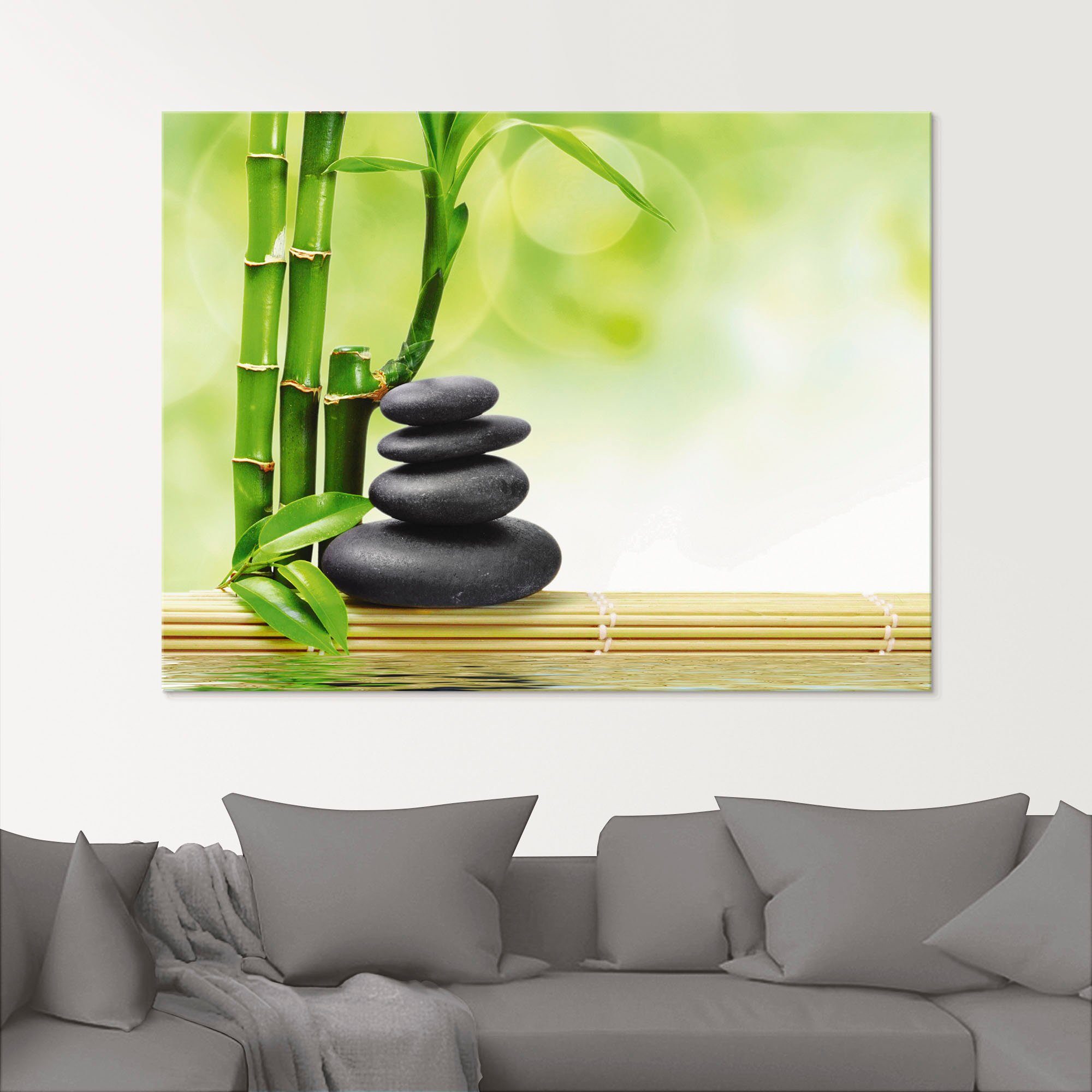 Artland Glasbild Spa Konzept Zen Basaltsteine, Zen (1 St), in verschiedenen Größen