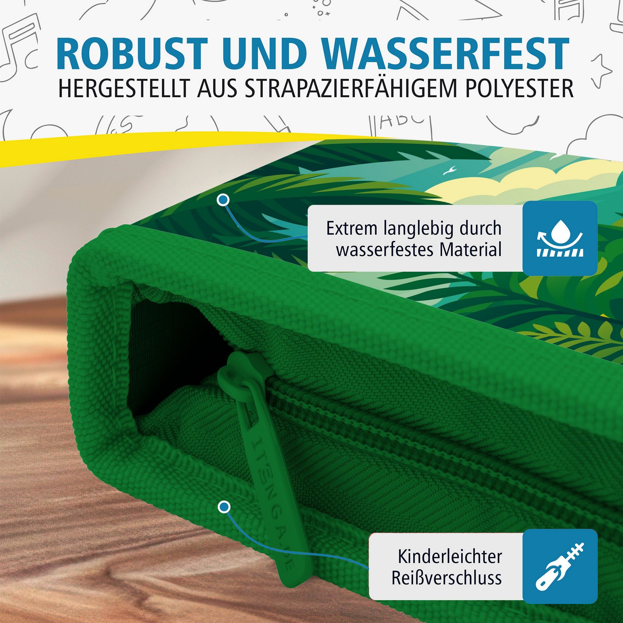 itenga Federmäppchen itenga Schüler-Etui Mäppchen Dinosaurier Dino World 28 teilig (gefüllt
