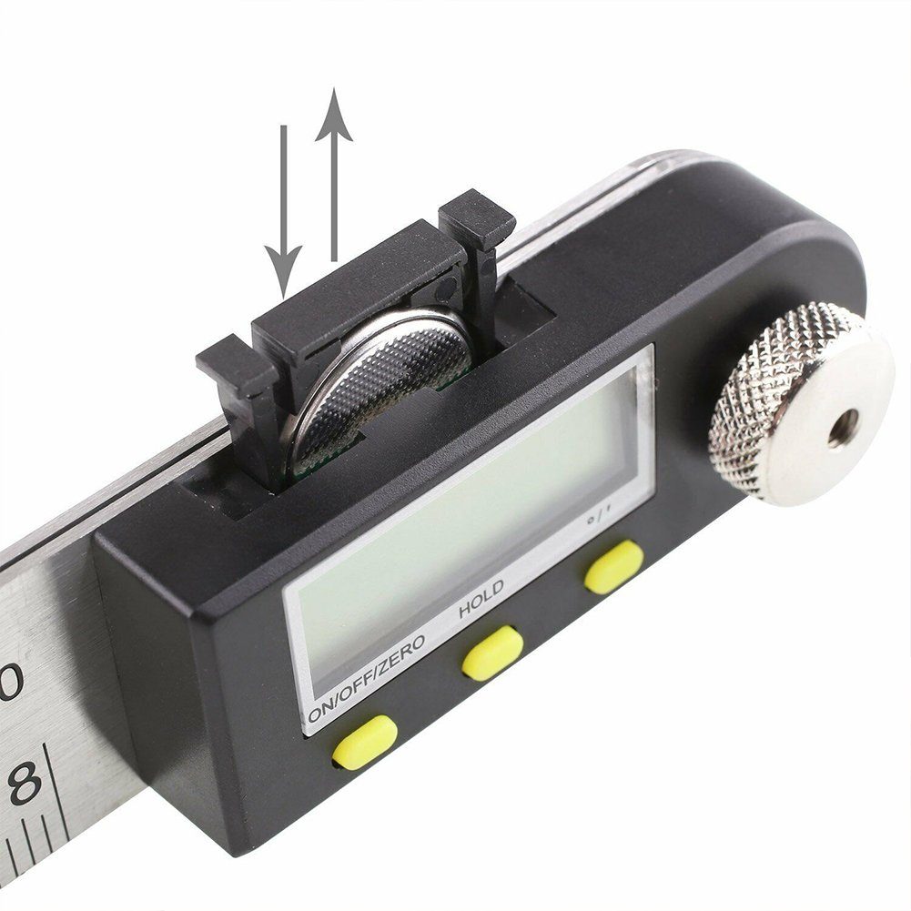 OSTWOLKE Winkelmesser Winkelmesser 20cm Industrie-Digital Winkellineal mit LCD-Anzeige, bis 360°, (1-tlg), Winkel Messen Winkelmessgerät – Bild 4 von 5