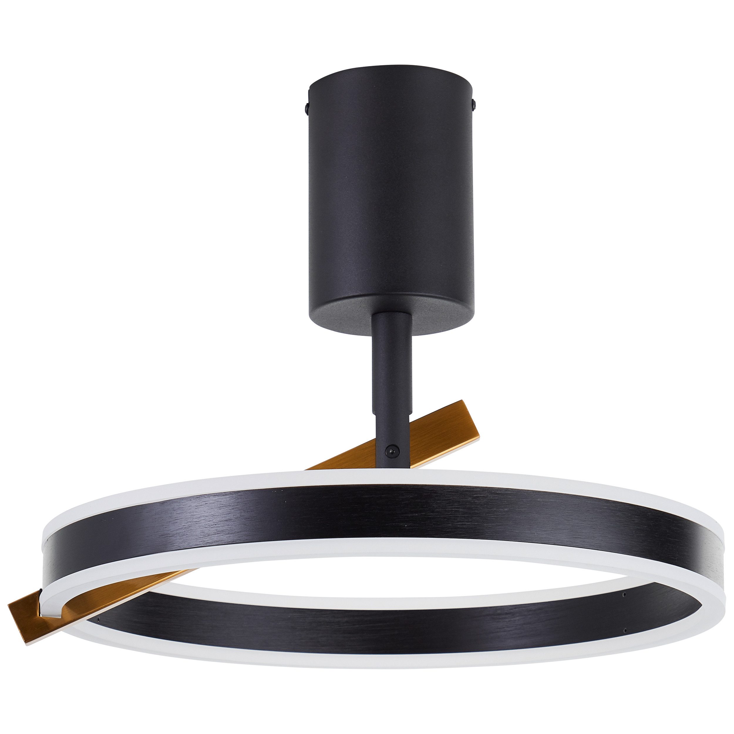 Brilliant LED Deckenleuchte Merida, CCT - über Fernbedienung, Dimmfunktion, LED fest integriert, warmweiß - kaltweiß, 36 x 42 x 40 cm, 3100 lm, 3000-6500 K, dimmbar, Aluminium, schwarz