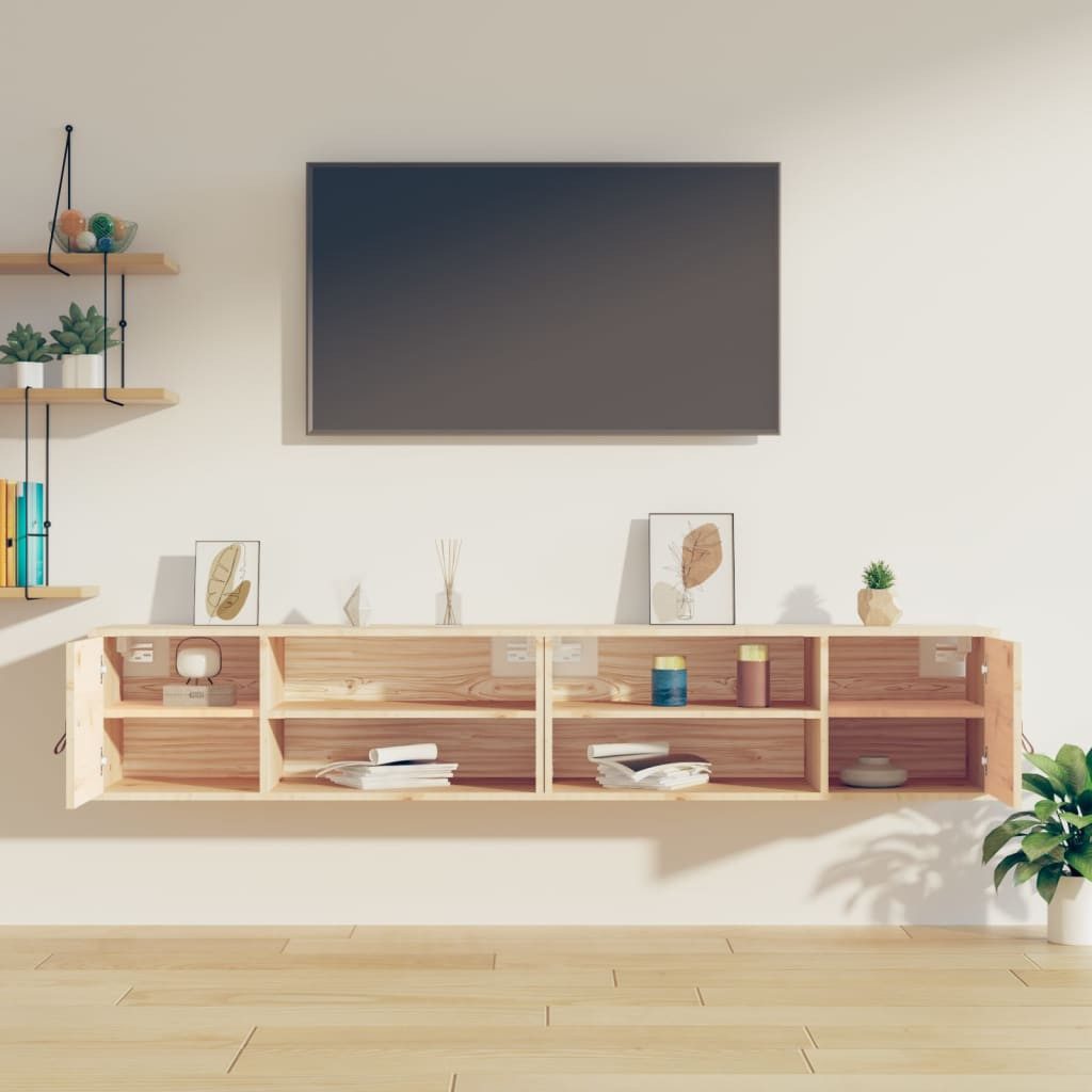 Vidaxl Wandschränke 2 Stk. 80x30x30 Cm Massivholz Kiefer günstig online kaufen