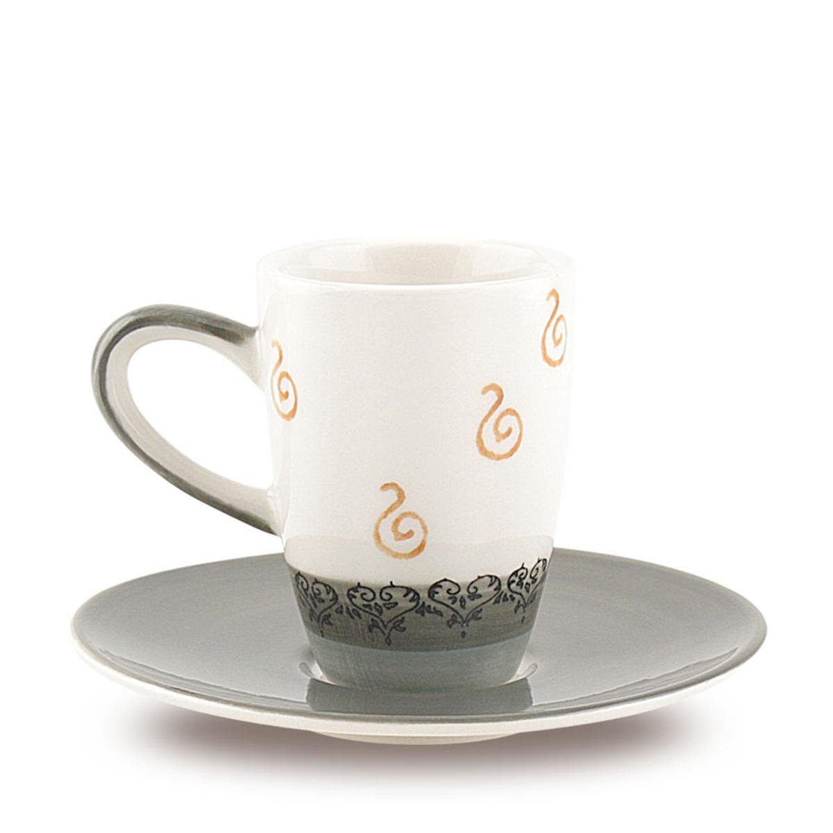 Mila Espressotasse Mila Keramik Espresso-Tasse mit Untere Oommh Katze Pure, Keramik