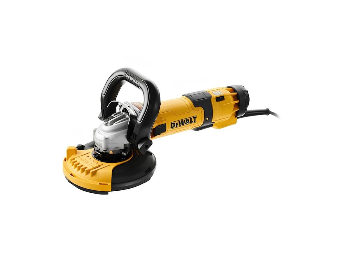 DeWalt Winkelschleifer 125mm 1500W, 1500 W Motorleistung, werkzeugloser Wechsel durch Schnellspannflansch