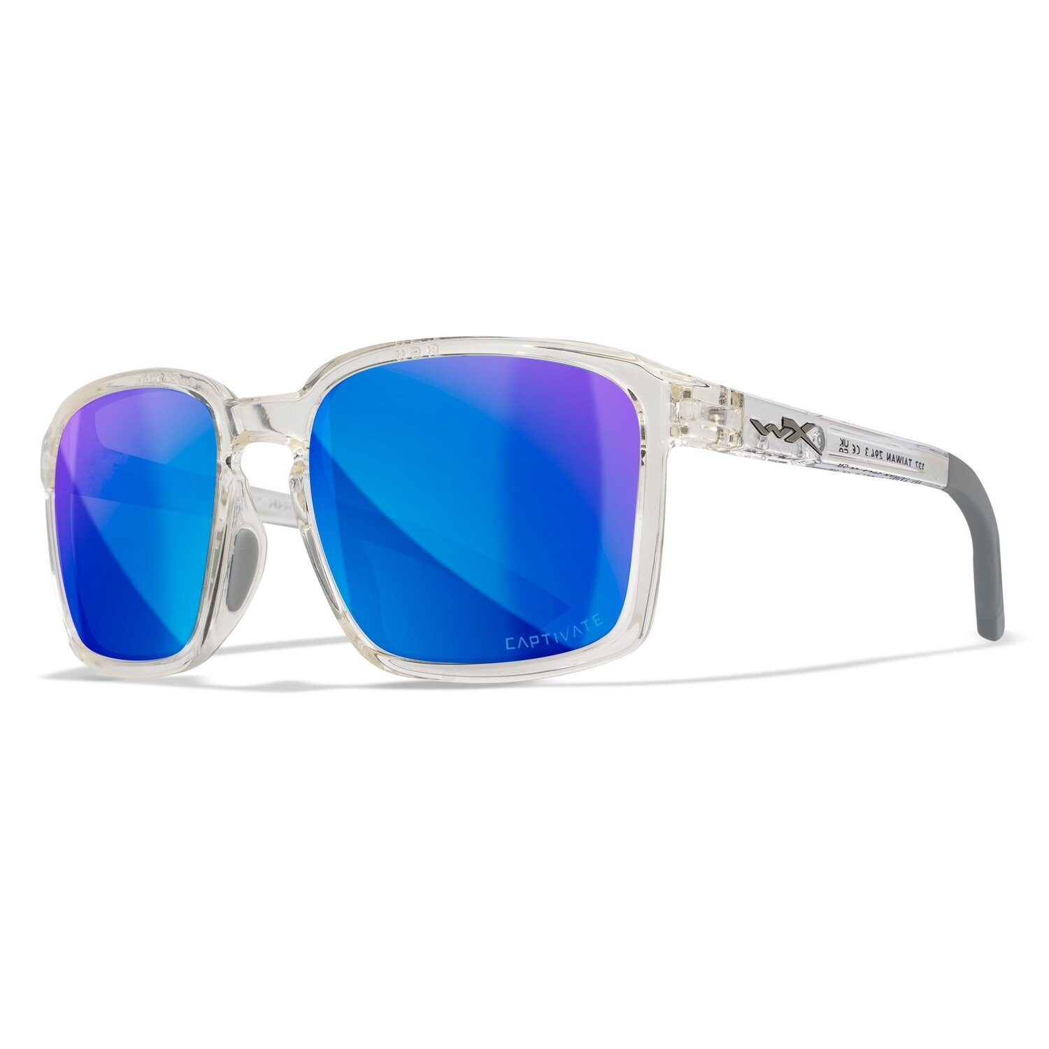 Wiley X Sonnenbrille Brille WX Alfa Gläser: CAPTIVATE™ Polarisierend Blau Spiegel