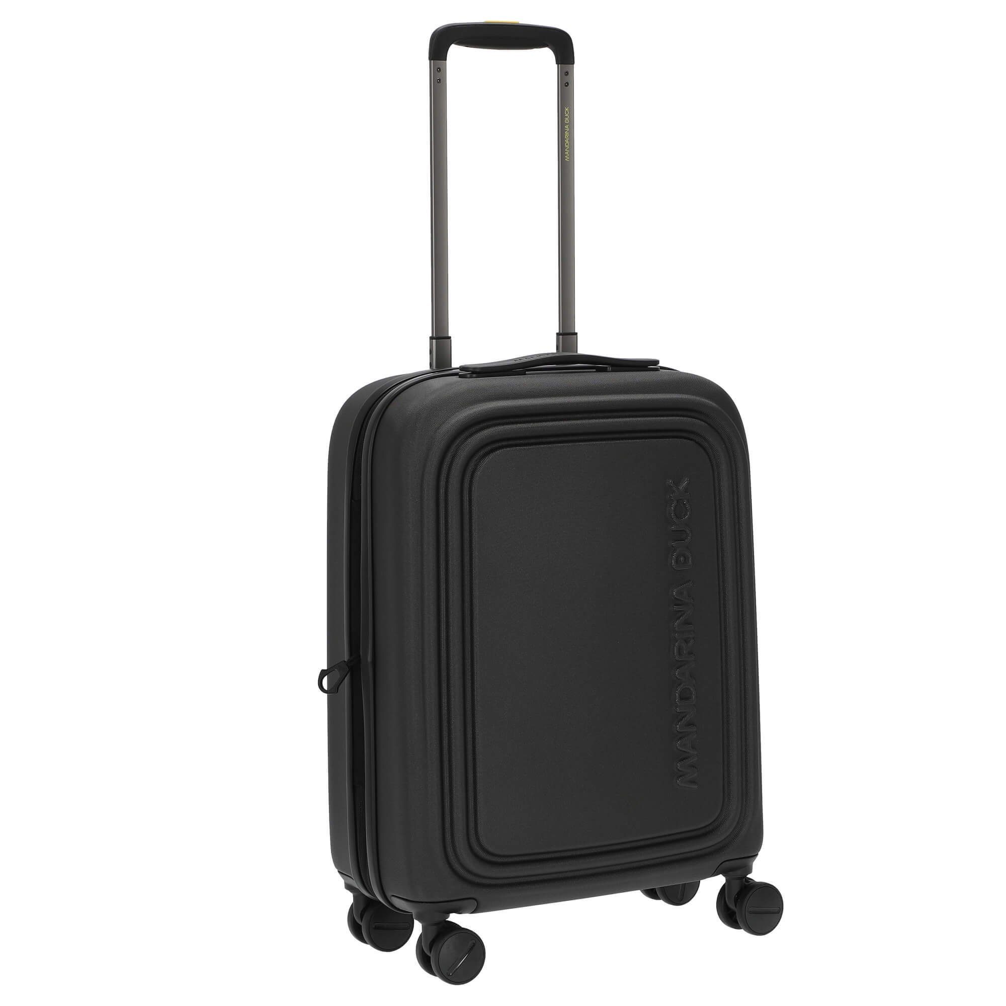 Mandarina Duck Handgepäck-Trolley 52 Rollen Rollen Logoduck+ 4-Rollen-Kabinentrolley erw., - black 4 cm