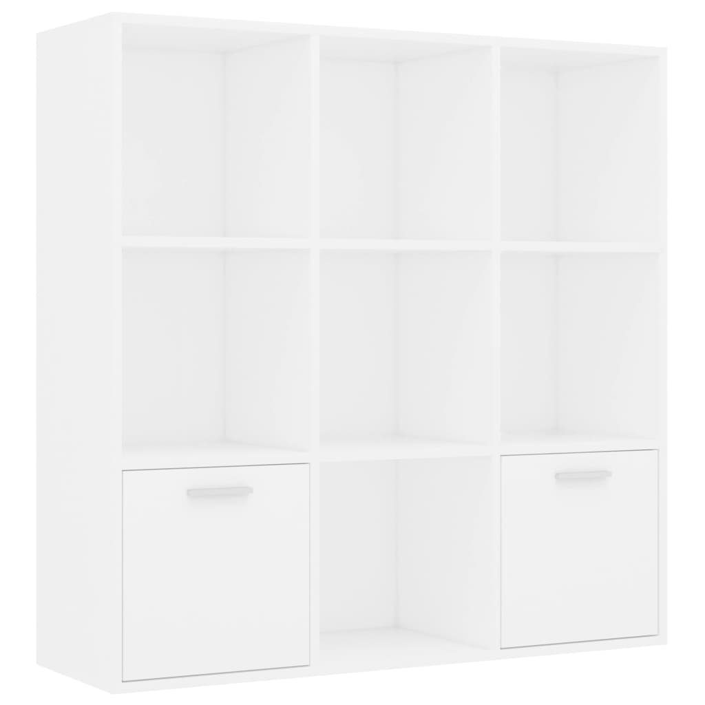 furnicato Bücherregal Weiß 98x30x98 cm Holzwerkstoff, 1-tlg.