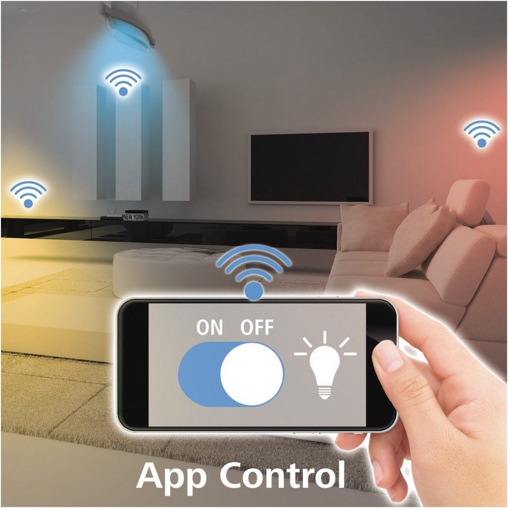 Hama Halogenlampe Hama WiFi-LED Lampe GU10 5,5 W - Smarte Beleuchtung., Sockel GU10, weiß