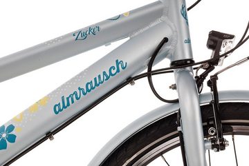 Almrausch Kinderfahrrad Zucker 21 24 Trapez, 21 Gang Shimano TX35, 7-fach Schaltwerk, Kettenschaltung, Jugendfahrrad 24 Zoll blau