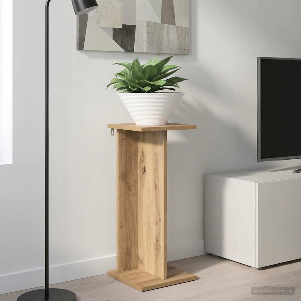 vidaXL Blumenständer Pflanzenständer Artisan-Eiche 25 x 25,5 x 60,5 cm Holzwerkstoff (1 St) – Bild 4 von 5