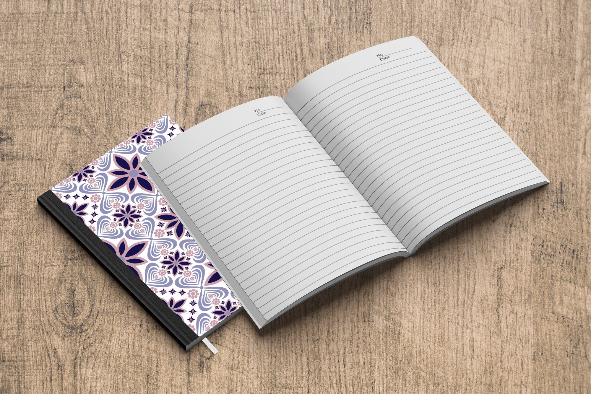 Seiten, - Journal, Tagebuch, Merkzettel, Notizheft, MuchoWow Luxus Notizbuch A5, Blumen - Haushaltsbuch 98 Design,