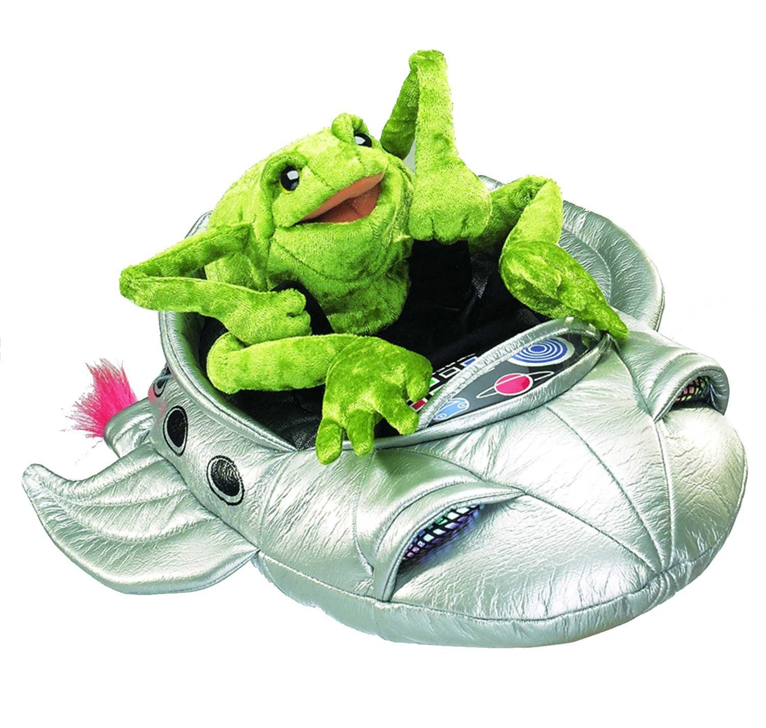 Folkmanis Handpuppen Handpuppe Folkmanis Handpuppe Frosch im Raumschiff 2837 (Packung)