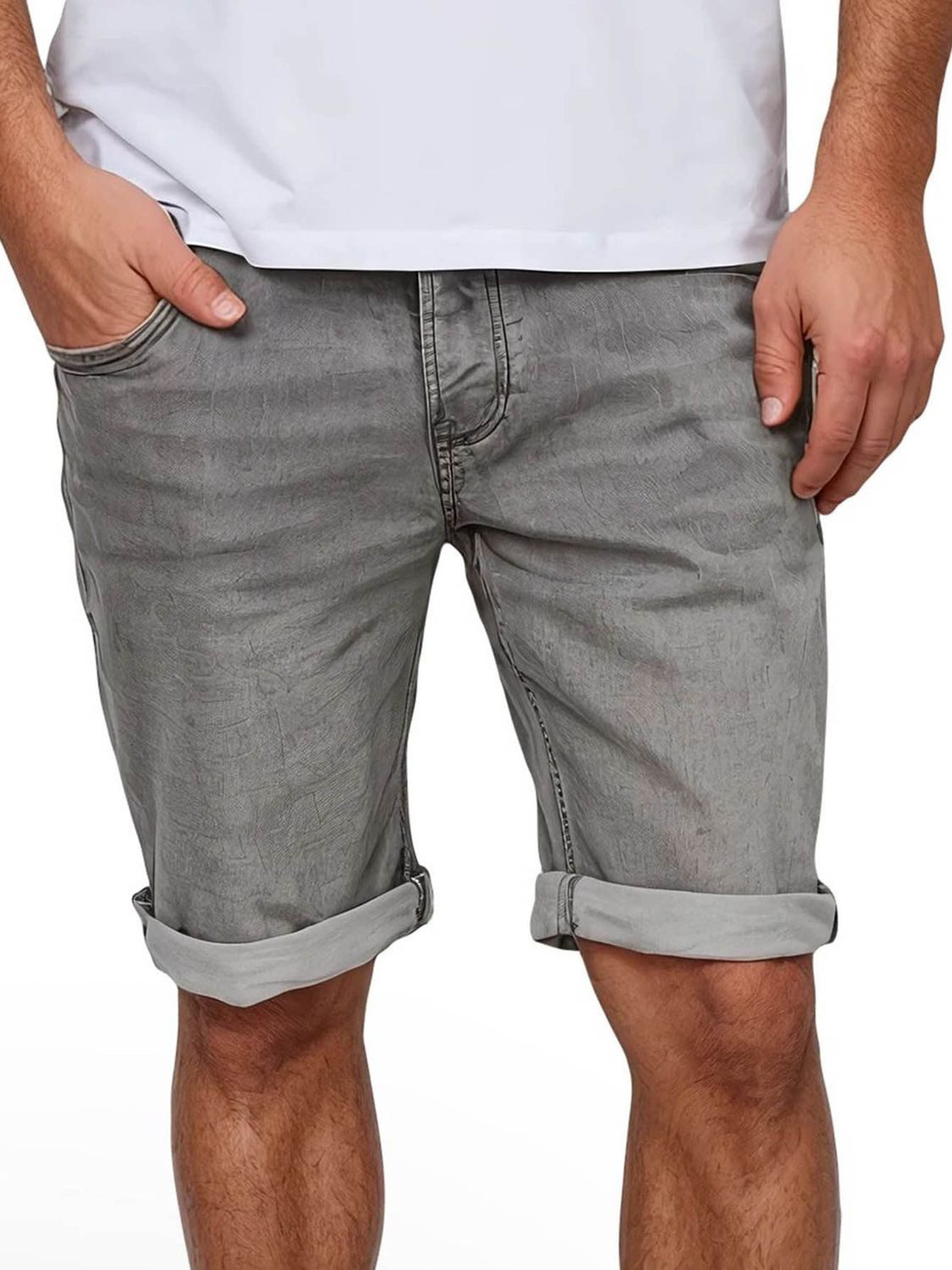 MUSTANG Jeansshorts Herren Shorts Chicago Real X Regular Fit Bermudashorts mit Stretch