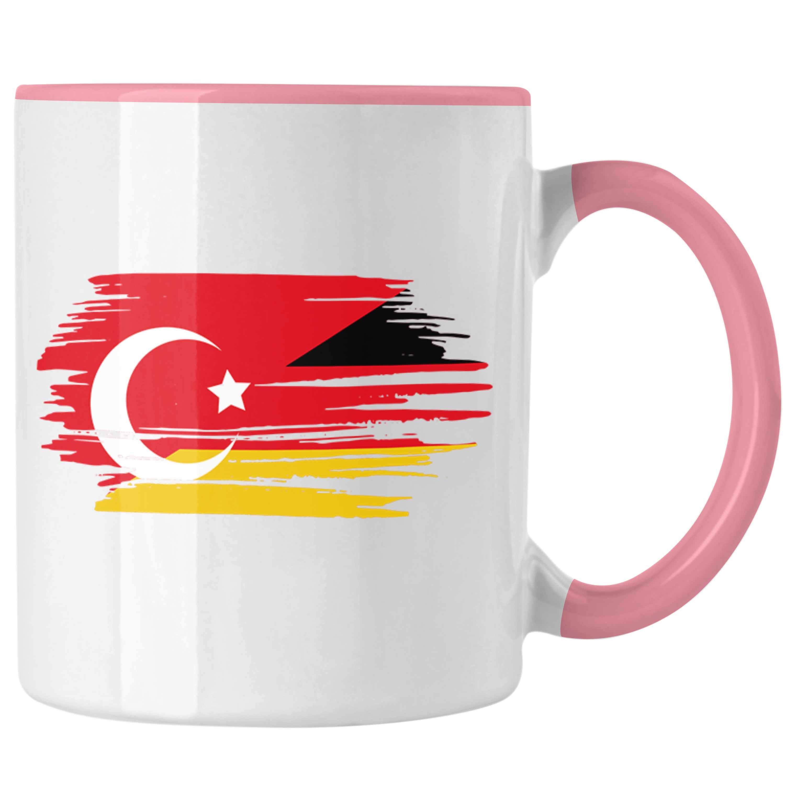 Trendation Geschenkidee Deutschland Halb Geschenk Türke Tasse Türke Trendation - Türken Tasse Rosa Halb