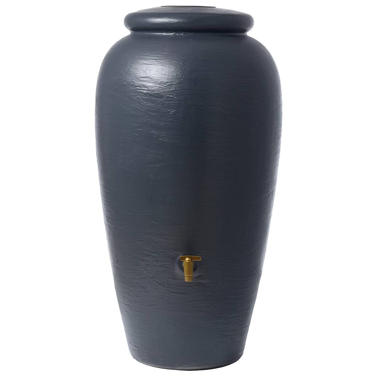 4rain Regentonne Amphora, (Einzeln, Inklusive Auslaufhahn), Amphore,Hahn,grau,Deckelöffnung,Gewindeanschluss