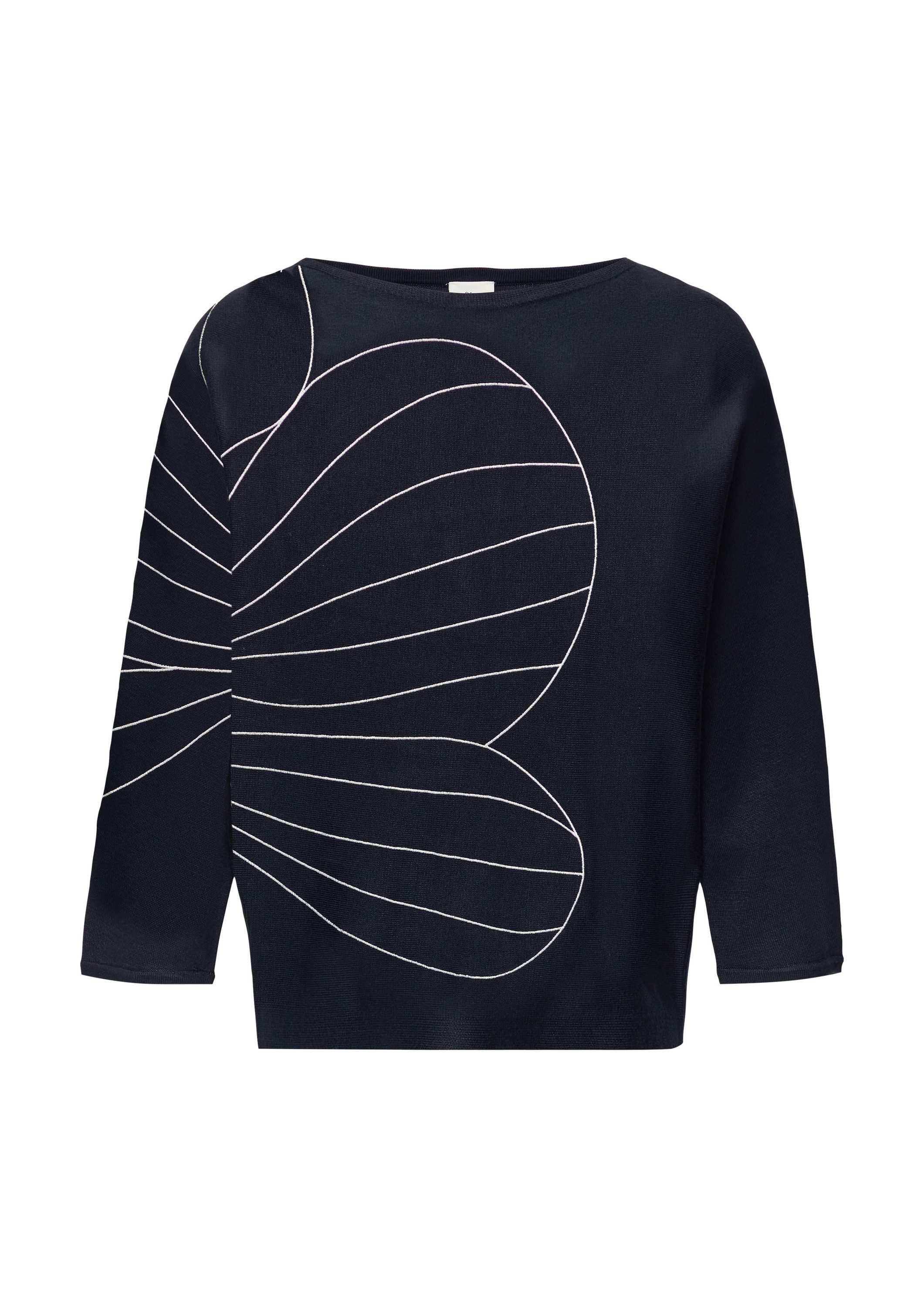 s.Oliver 3/4 Arm-Pullover Strickpullover Strickpullover mit Fledermausärmel günstig online kaufen