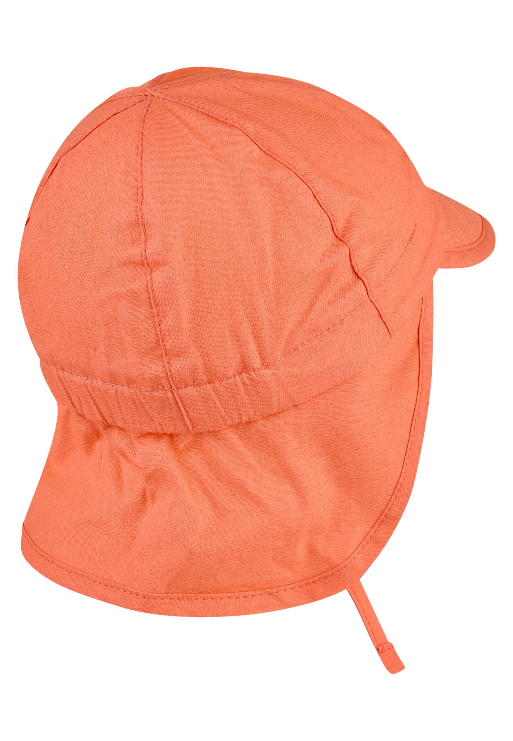 Sterntaler® Schirmmütze UV-Schutz 50+ Schirmmütze mit Nackenschutz uni (1-St) Mütze mit Nackenschutz aus UV-Popeline (Bio) unifarben