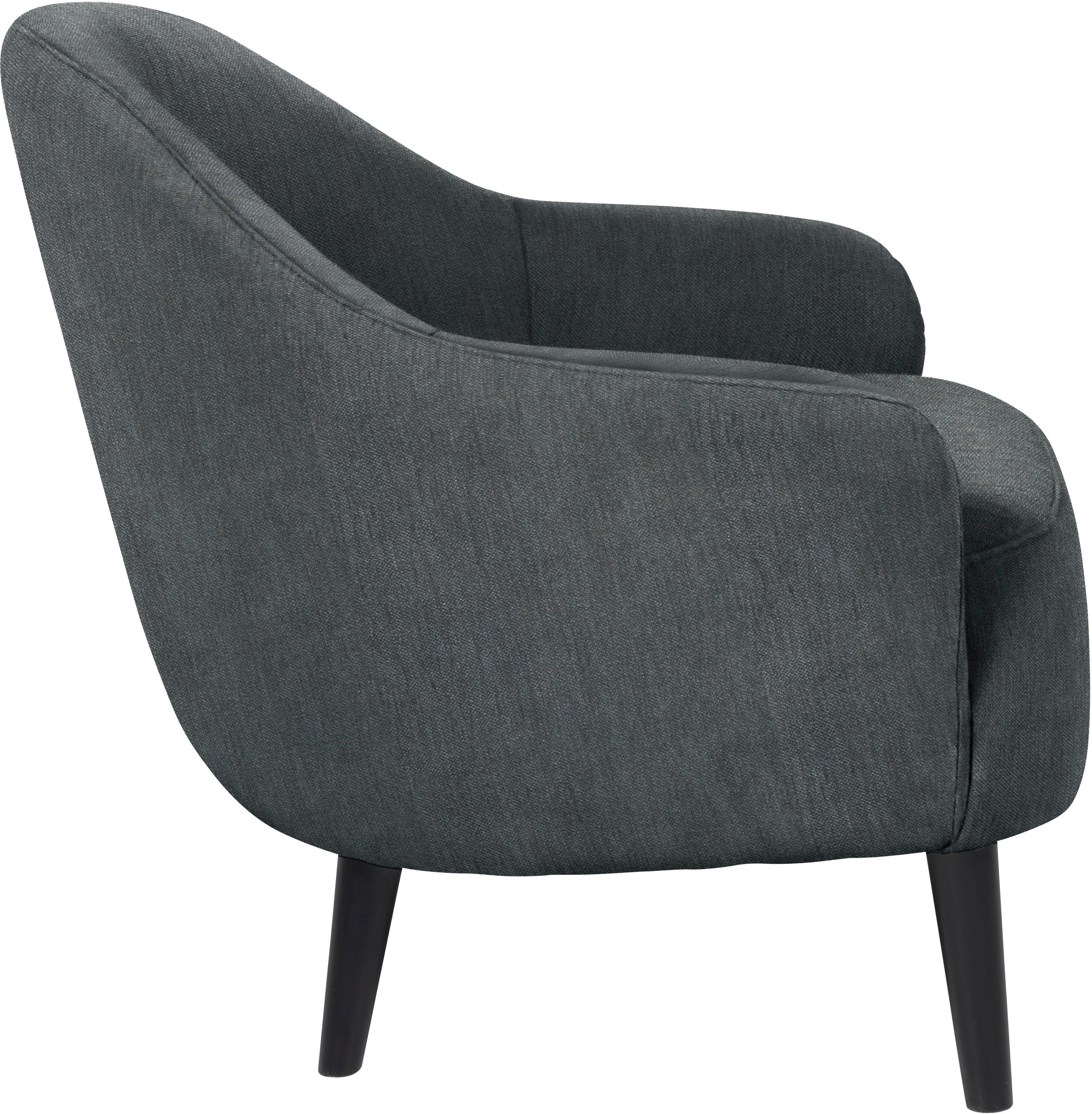 im wahlweise Design Loungesessel skandinavischen mit Paloma, grey furninova Chromfuß,