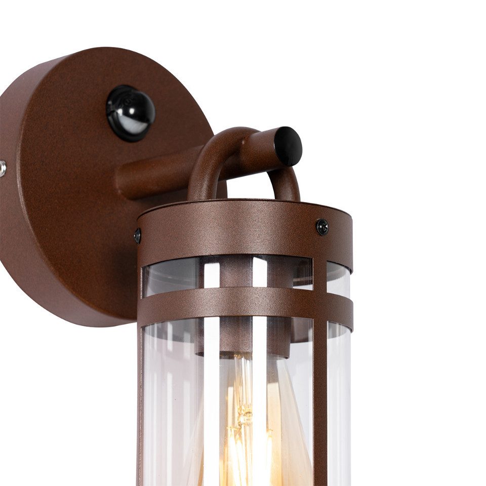 Qazqa Außen-Wandleuchte Ruben, ohne Leuchtmittel, E27, Rostbraun, Industrie günstig online kaufen