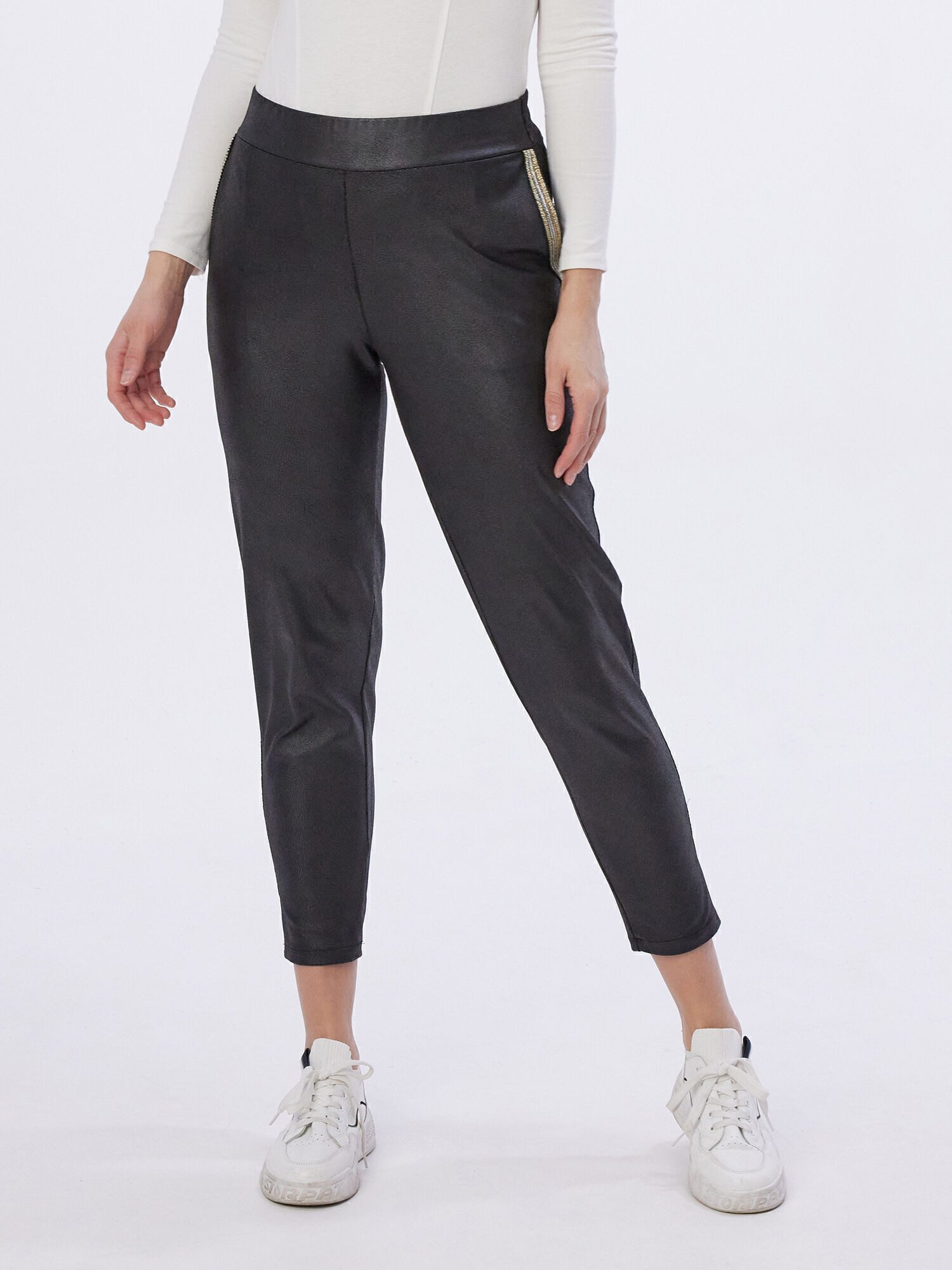 MONACO blue Lederimitathose Leggings figurumspielend mit günstig online kaufen