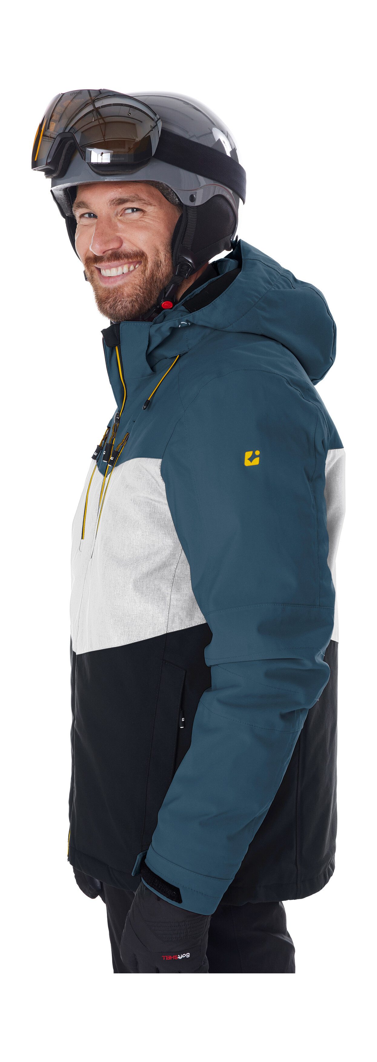 Killtec Skijacke KSW 45 MN SKI JCKT Trendige, wasserdichte Skijacke mit abnehmbarer Kapuze und Schneefang