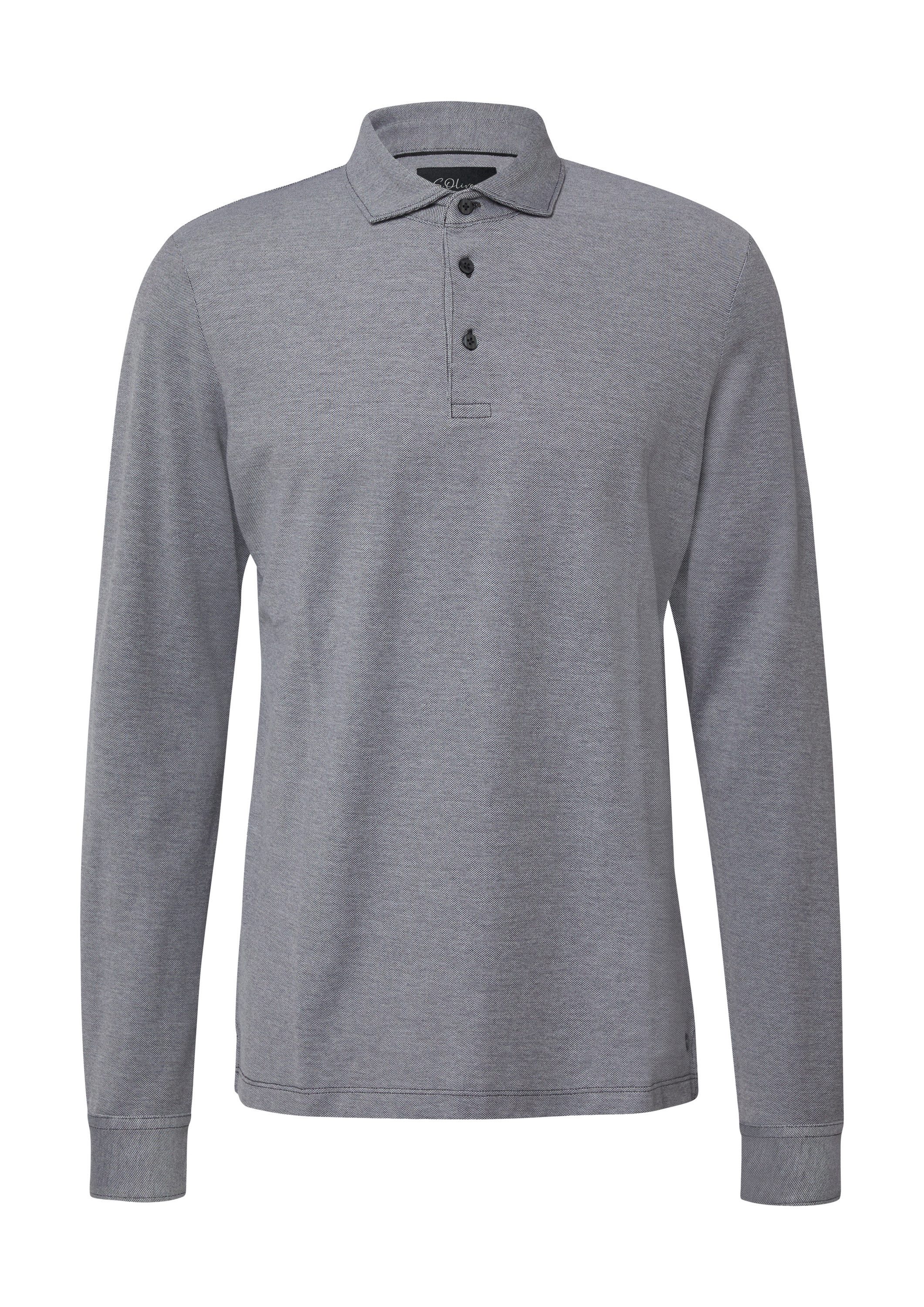 Langarmshirt Polo-Shirt