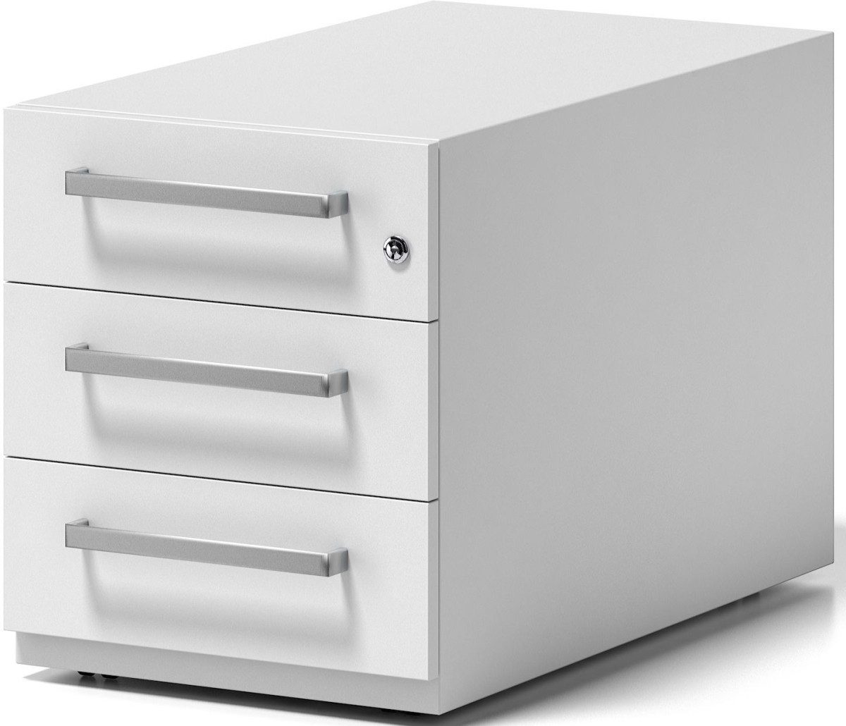 Bisley Container Rollcontainer Note Griff 3 Schübe verkehrsweiß