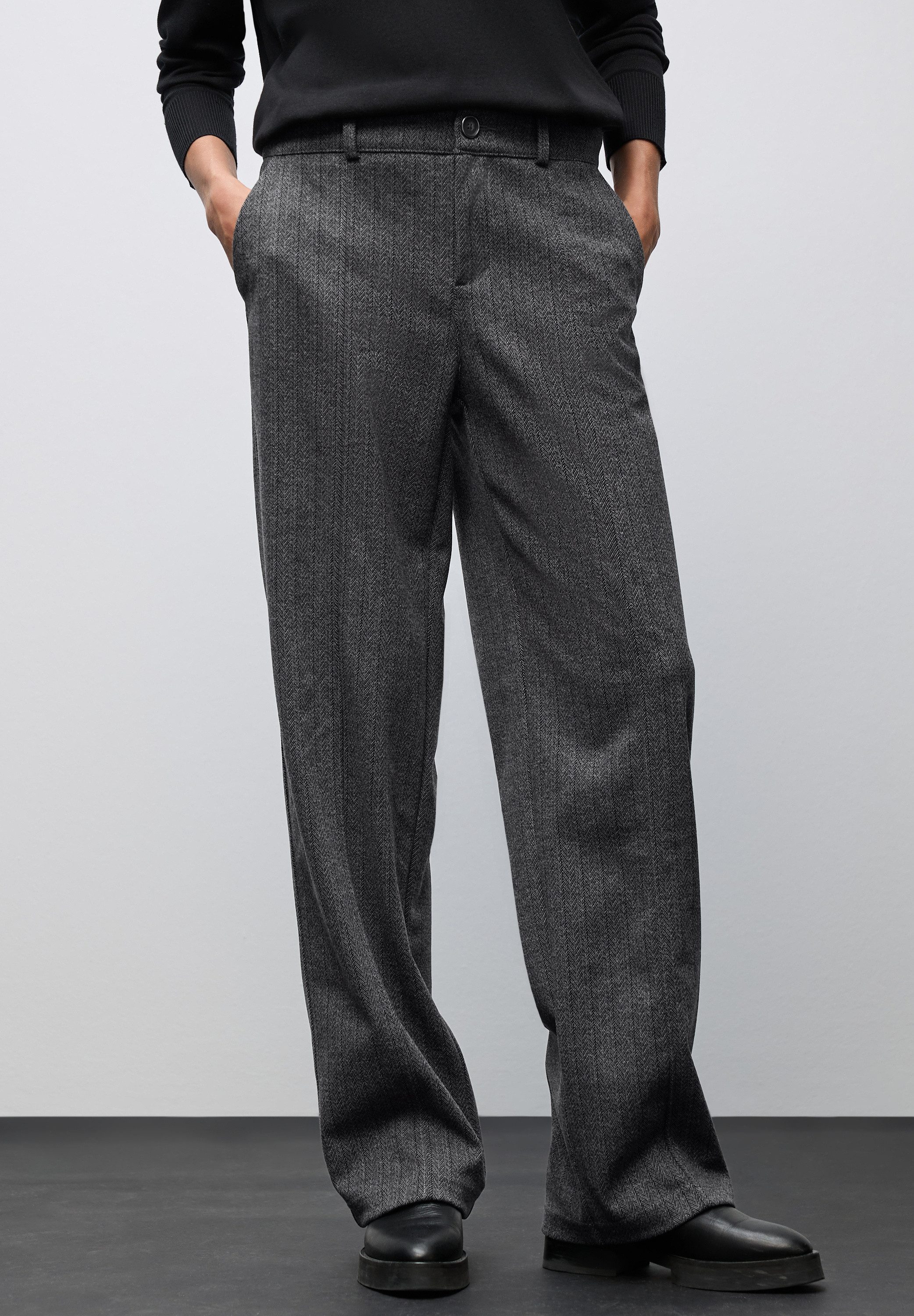 STREET ONE Stoffhose im Nadelstreifen-Look günstig online kaufen