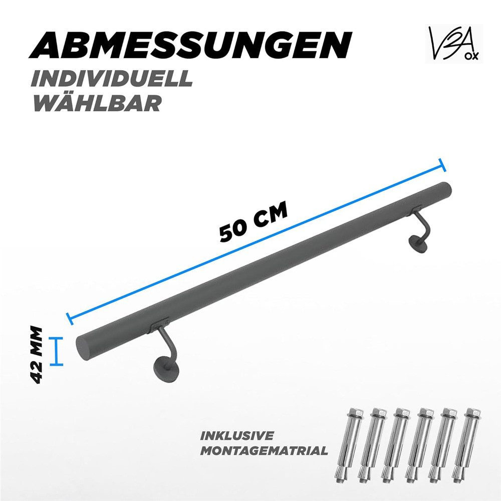 V2Aox Handlauf Handlauf Treppengeländer Geländer Wandhandlauf 50 - 200 cm A günstig online kaufen