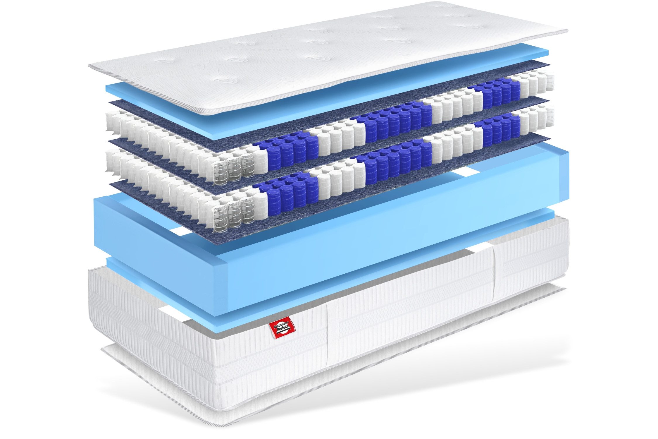 Boxspringmatratze 33cm hoch XXL, Doppel Taschenfederkern Matratze, TerraMed günstig online kaufen