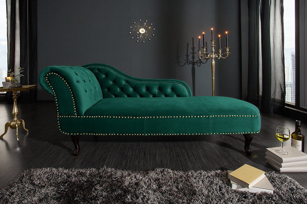 riess-ambiente Recamiere CHESTERFIELD 170cm smaragdgrün, 1 günstig online kaufen