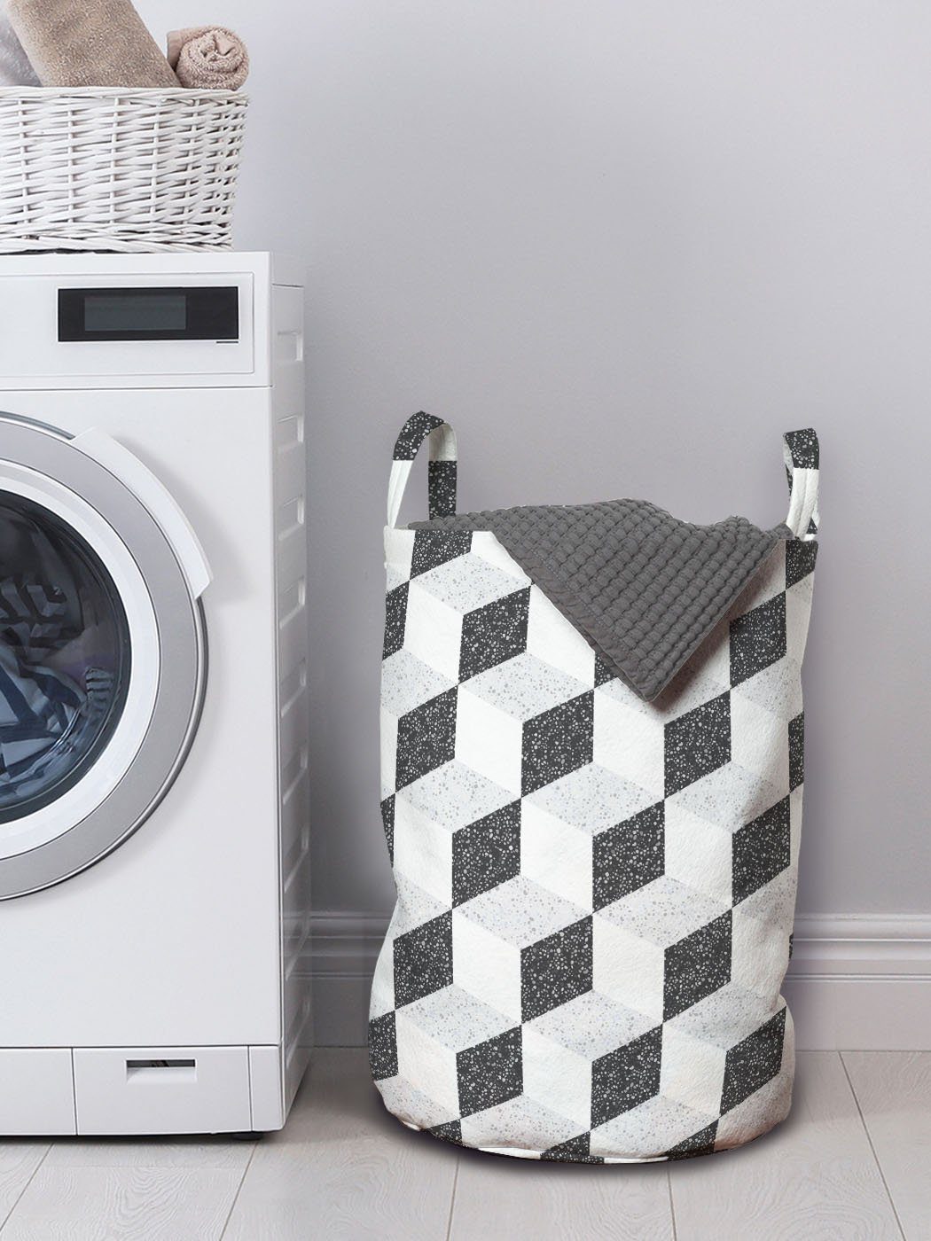 Wäschesäckchen Kordelzugverschluss Griffen Abakuhaus Wäschekorb mit Bilder Rhombuses Abstrakt Waschsalons, für Mosaik