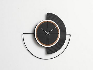 ONZENO Wanduhr THE BALANCED. 54.5x50x1.4 cm (handgefertigte Design-Uhr)