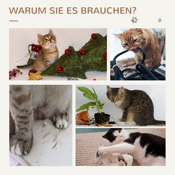 PawHut Kratzbaum mit Katzenhöhle Hängematte Mehrstufiger Katzenbaum, Sisal, Grau, 49L x 44B x 125H cm