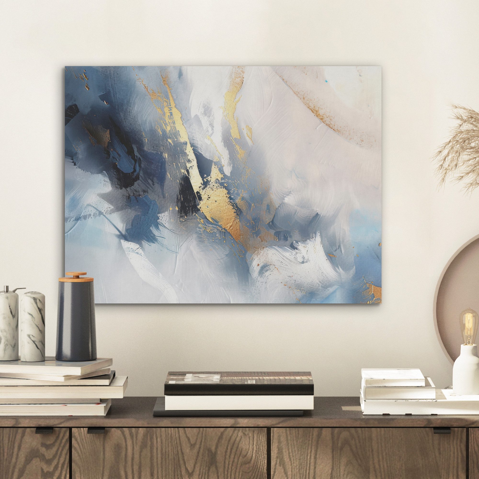 MuchoWow Gemälde Blau - Modern - günstig online kaufen