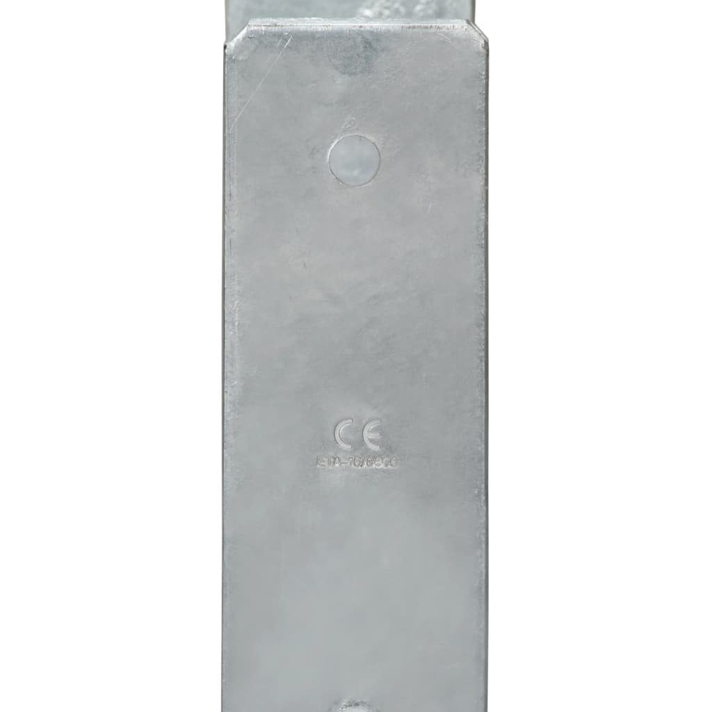 Silbern Stk 6 Verzinkter Stahl 14660 Pfostenträger cm vidaXL Einschlagbodenhülse