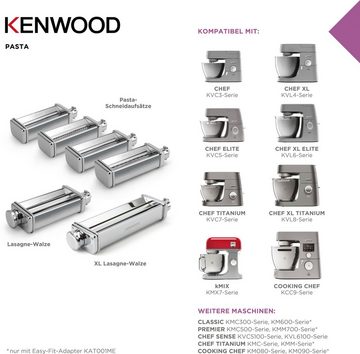 KENWOOD Nudelwalzenvorsatz Pasta-Schneidaufsatz Spaghetti KAX984ME, Zubehör für Kompatibel nur mit Easy-Fit-Adapter