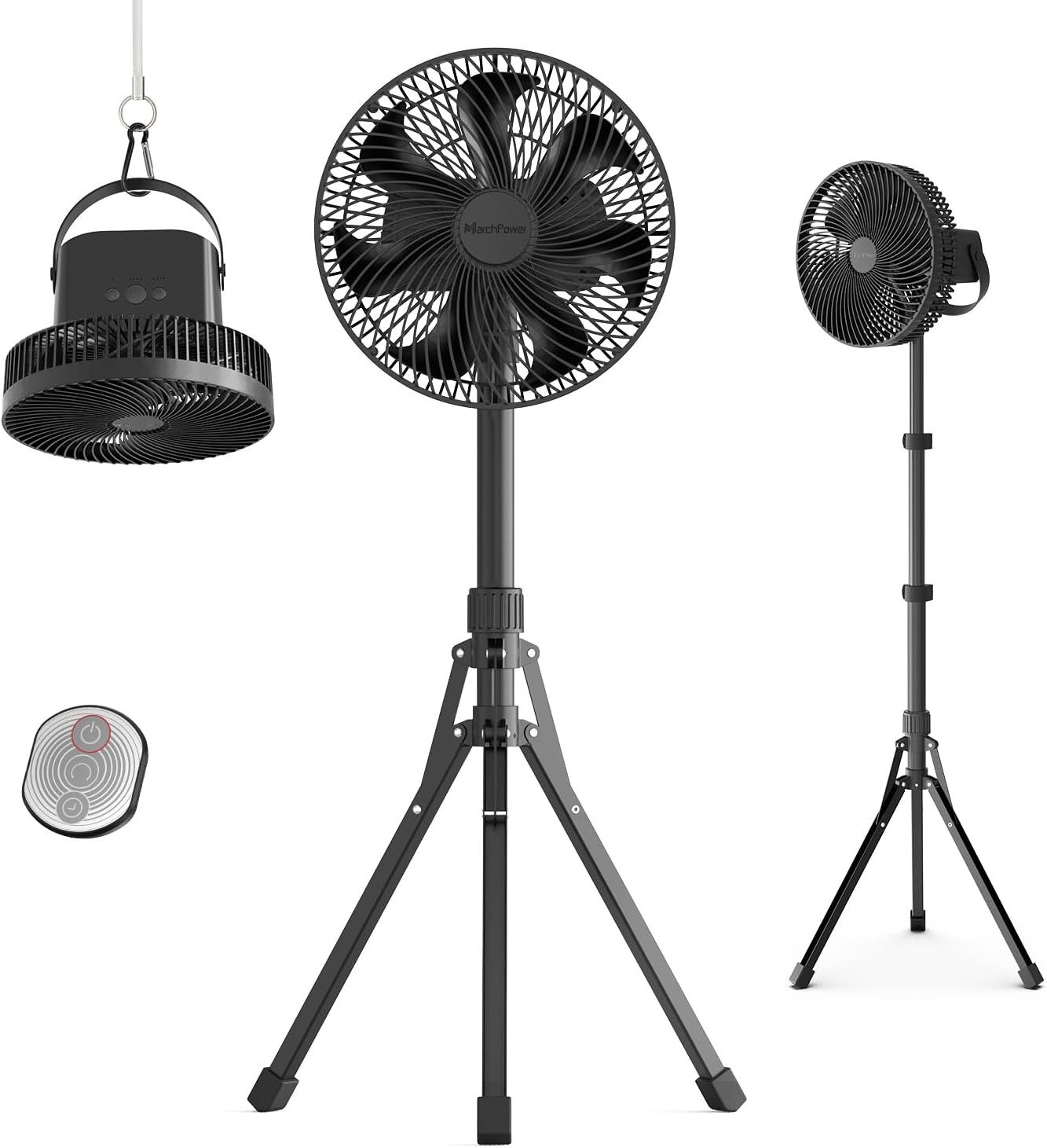 Elegear Akku-Standventilator mit Fernbedienung, höhenverstellbar 118CM günstig online kaufen