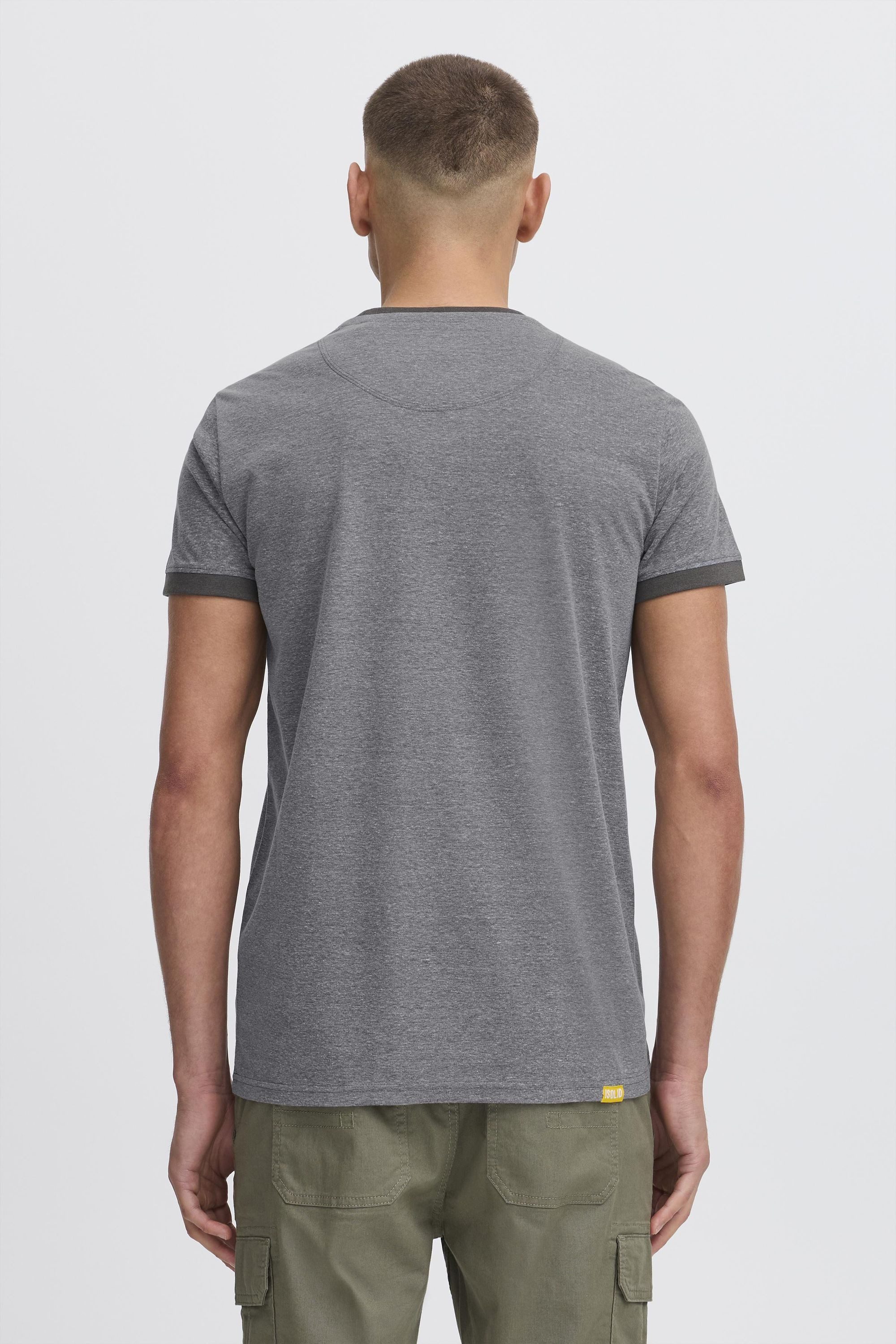 !Solid T-Shirt SDBennTee Kurzarmshirt mit farblich abgesetztem Kragen und Ärmelsaum