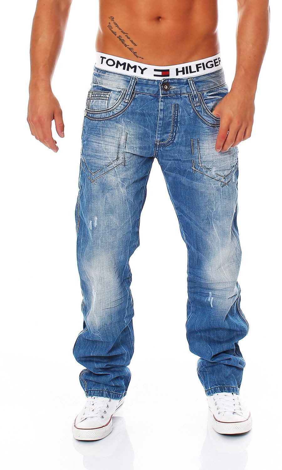 Regular-fit-Jeans Cipo & Baxx C-0600 Regular Fit Herren Jeans