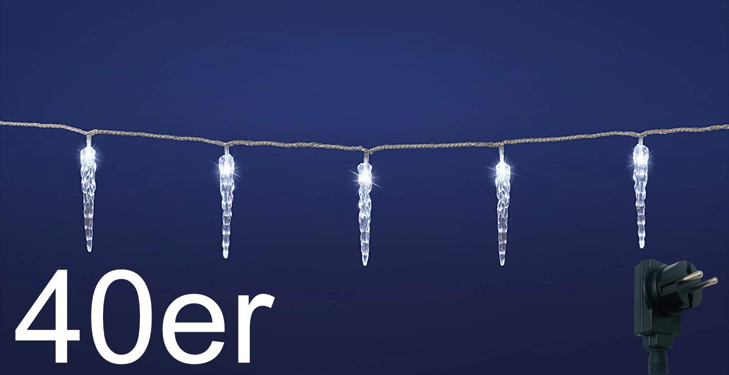 BONETTI LED-Lichterkette Eiszapfenlichterkette, 40-flammig, beleuchtete Eis günstig online kaufen